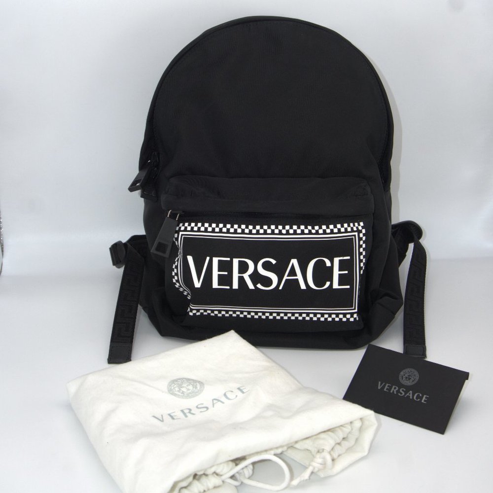 Versace Logo Nylon Backpack - Picture 15 of 16